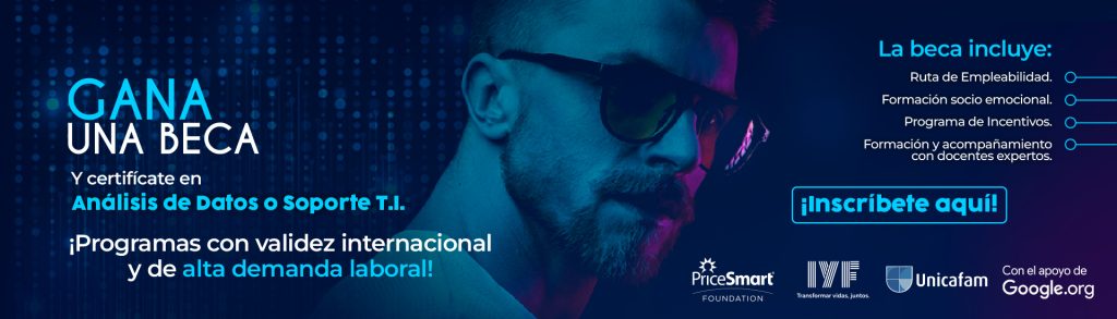 Descubre cómo obtener una beca del 100% para certificarte en Análisis de Datos o Soporte TI Descubre cómo obtener una beca del 100% para certificarte en Análisis de Datos o Soporte TI