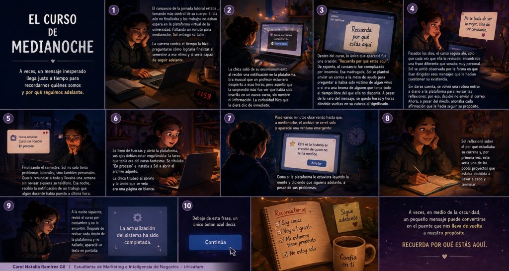 “El curso de medianoche”: el microcuento ganador del concurso literario Unicafam